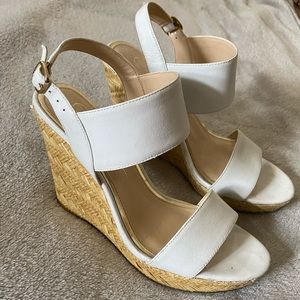 Jessica Simpson White Wedges Size 8